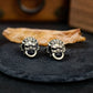Tang Lion Bite Cufflinks, 925 Silver Handmade