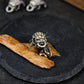 Tang Lion Bite Cufflinks, 925 Silver Handmade