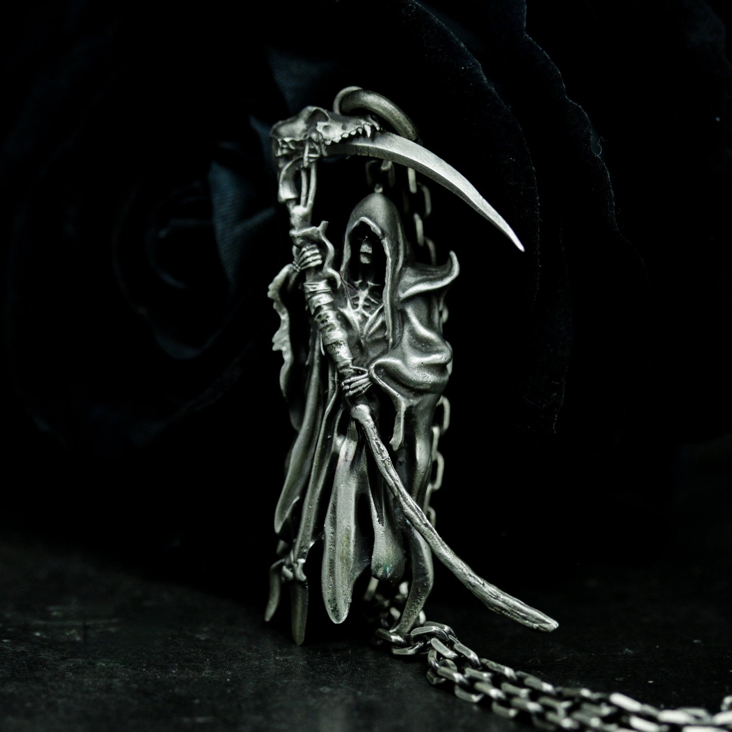 Grim Reaper Pendant (Alternate Pose) ¨C 925 Sterling Silver Handmade
