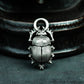 Scarab Pendant with Star-Point Frame - 925 Sterling Silver Handmade