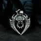 Winged Beast Pendant ¨C Handmade 925 Silver Gothic Shield Necklace