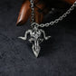 Horned Demon Pendant - 925 Silver Handmade Dark Entity