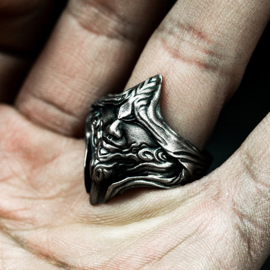 Mysterious Man Smile Ring - 925 Silver Handmade