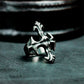 Cross Fleur Ring - 925 Sterling Silver Handmade Gothic