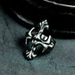 Cross Fleur Ring - 925 Sterling Silver Handmade Gothic