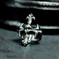 Cross Fleur Ring - 925 Sterling Silver Handmade Gothic