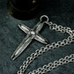 Torn Ghost Cross Pendant - 925 Silver Handmade