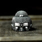 Buddha Head Ring - 925 Silver Handmade Sacred Design
