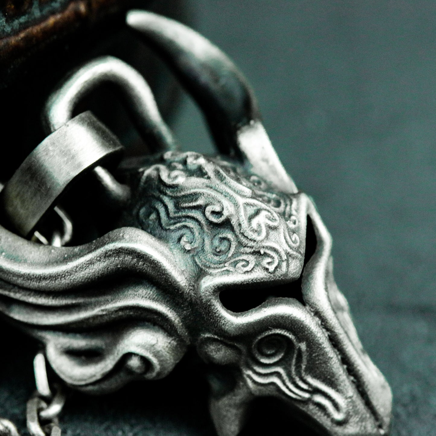 Horned Mask Pendant ¨C 925 Silver Handmade