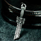 Dragon Sword Pendant - 925 Silver Handmade Fantasy Weapon