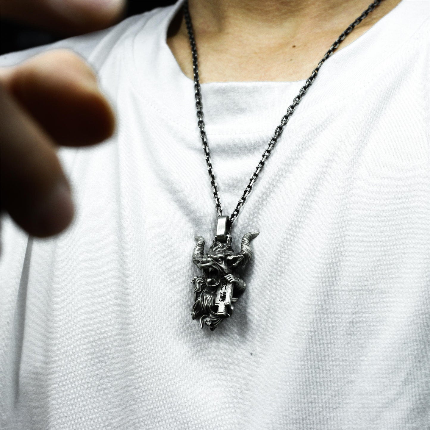Mythic Bull Pendant - 925 Silver Handmade Strength Totem