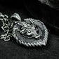 Beast Head Heart Pendant ¨C 925 Silver Handmade