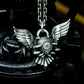 Winged Eye Gear Pendant ¨C 925 Silver Handmade