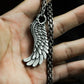 Mecha Feather Wing Pendant - 925 Sterling Silver Handmade