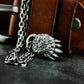 Tribal Paw Pendant with Geometric Pattern - 925 Sterling Silver Handmade