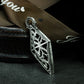 Geometric Gothic Lace Pendant ¨C 925 Sterling Silver Handmade