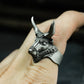 Bull Totem Ring ¨C Handmade 925 Silver Tribal Guardian Band