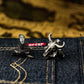 Skull Bull Cufflinks - 925 Sterling Silver Handmade