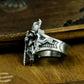 Horned Demon Sword Ring - 925 Sterling Silver Handmade