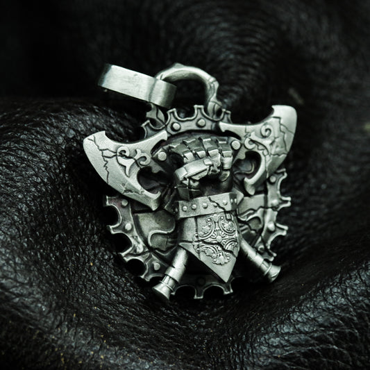 War Oath Fist Pendant - 925 Silver Handmade
