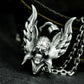 Winged God Pendant ¨C Handmade 925 Silver Beast Deity Necklace