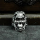 Mechanical Gorilla Skull Ring - 925 Sterling Silver Handmade