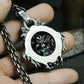 Beast Skull Pendant with Gothic Frame ¨C 925 Sterling Silver Handmade