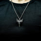 Winged Skull Crown Sword Pendant - 925 Sterling Silver Handmade