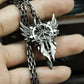 Winged Skull Crown Sword Pendant - 925 Sterling Silver Handmade