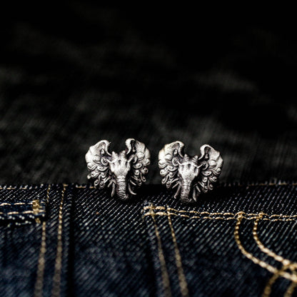 White Elephant Cufflinks - 925 Sterling Silver Handmade