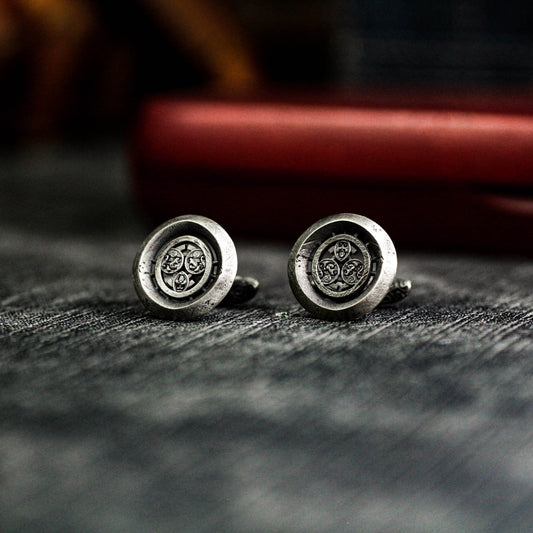 Star Cosmos Cufflinks - 925 Sterling Silver Handmade