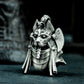 Bastet Warrior Pendant with Futuristic Armor - 925 Sterling Silver Handmade