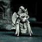 Bastet Warrior Pendant with Futuristic Armor - 925 Sterling Silver Handmade