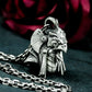 Horus Falcon Pendant with Armored Detail - 925 Sterling Silver Handmade