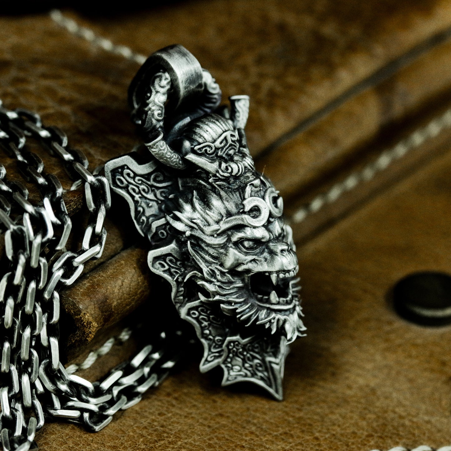 Monkey King Roar Pendant - Black Myth Edition - 925 Sterling Silver Handmade