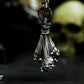 Twin Demon Pendant ¨C Handmade 925 Silver Double Skull Totem Necklace