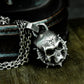 Skull with Spider Web Crown Pendant ¨C 925 Sterling Silver Handmade