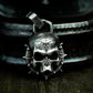 Skull with Spider Web Crown Pendant ¨C 925 Sterling Silver Handmade