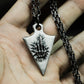 Shield Hand Pendant ¨C Handmade 925 Silver Skeletal Sigil Necklace