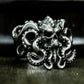 Octopus Tentacle Ring with Twisting Design ¨C 925 Sterling Silver Handmade