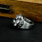 Bulldog Ring with Spiked Collar Detail - 925 Sterling Silver Handmade