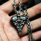 Cracked Heart Skull Pendant ¨C 925 Sterling Silver Handmade