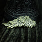 Broken Wing Pendant with Layered Feathers - 925 Sterling Silver Handmade