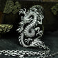 Ascending Dragon Pendant with Pearl ¨C 925 Sterling Silver Handmade