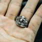 Cracked Skull Ring - 925 Silver Handmade