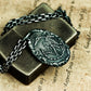 Fossil-Style Insect Shell Pendant (Flat) ¨C 925 Sterling Silver Handmade