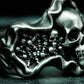 Skull Crest Ring with Gothic Frame ¨C 925 Sterling Silver Handmade
