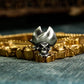 Pirate Skull Cufflinks - Gothic Hat Style 925 Silver Handmade