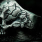 Cracked Skull Rose Ring ¨C Handmade 925 Silver Gothic Bone Band
