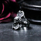 Skull Shield Ring with Gothic Armor Design - 925 Sterling Silver Handmade